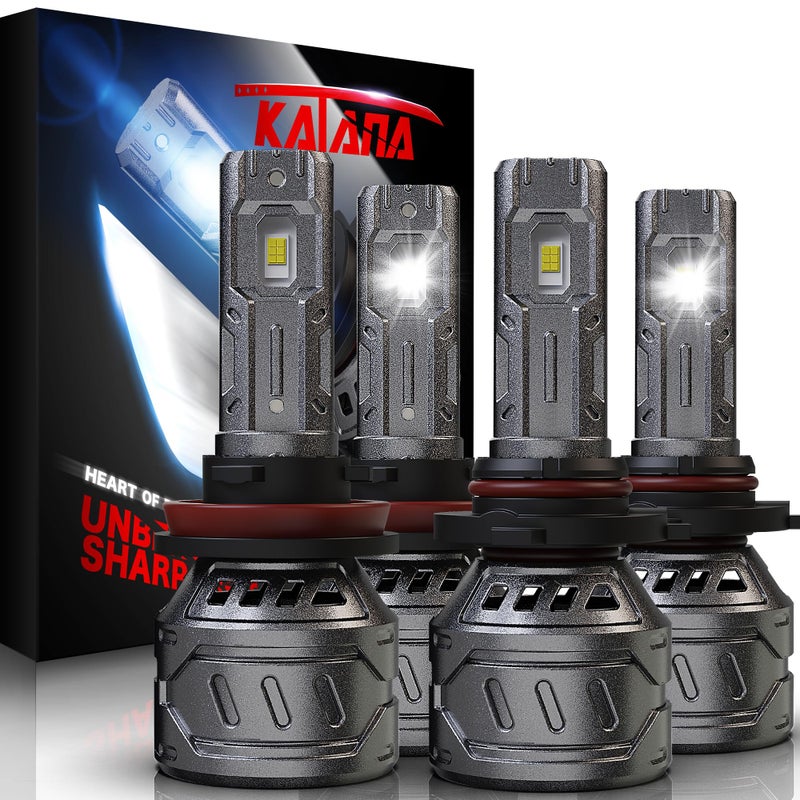 KATANA 9005 H11 Bulbs Combo 800 Brightness 6500K White Plug and Play 11 Size Fog Bulb Pack of 4 - Image 3