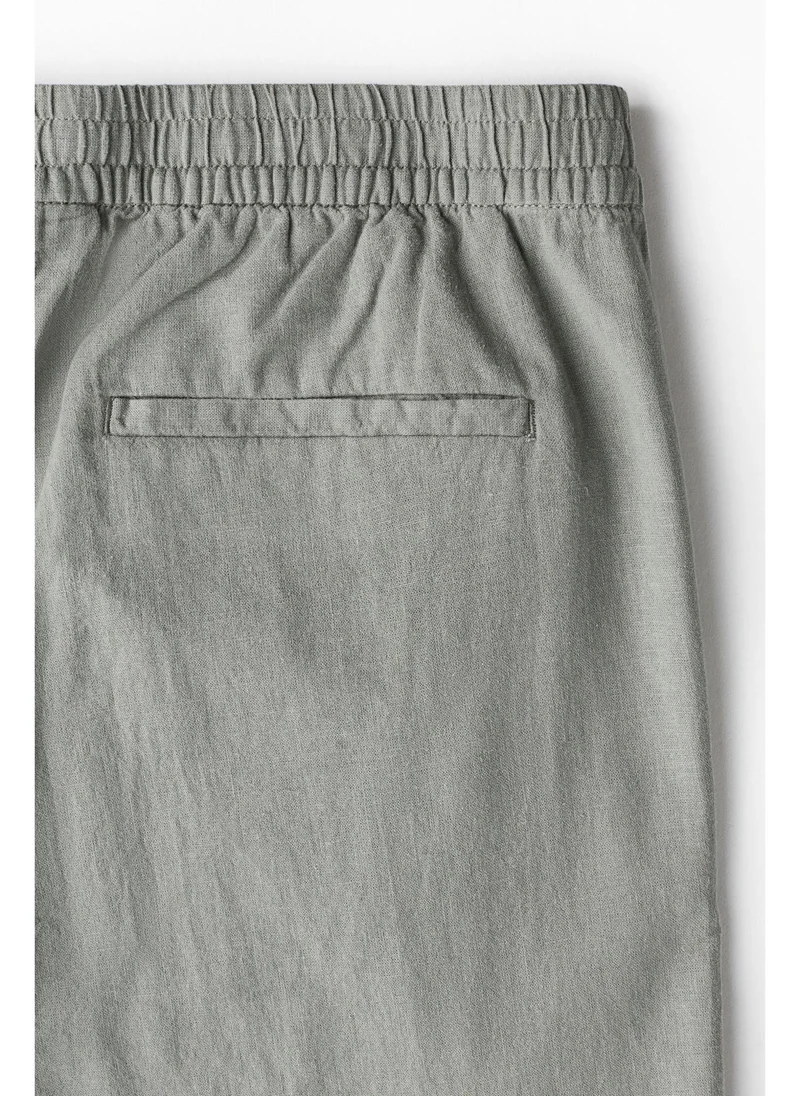 اتش اند ام Regular Fit Linen-blend trousers
