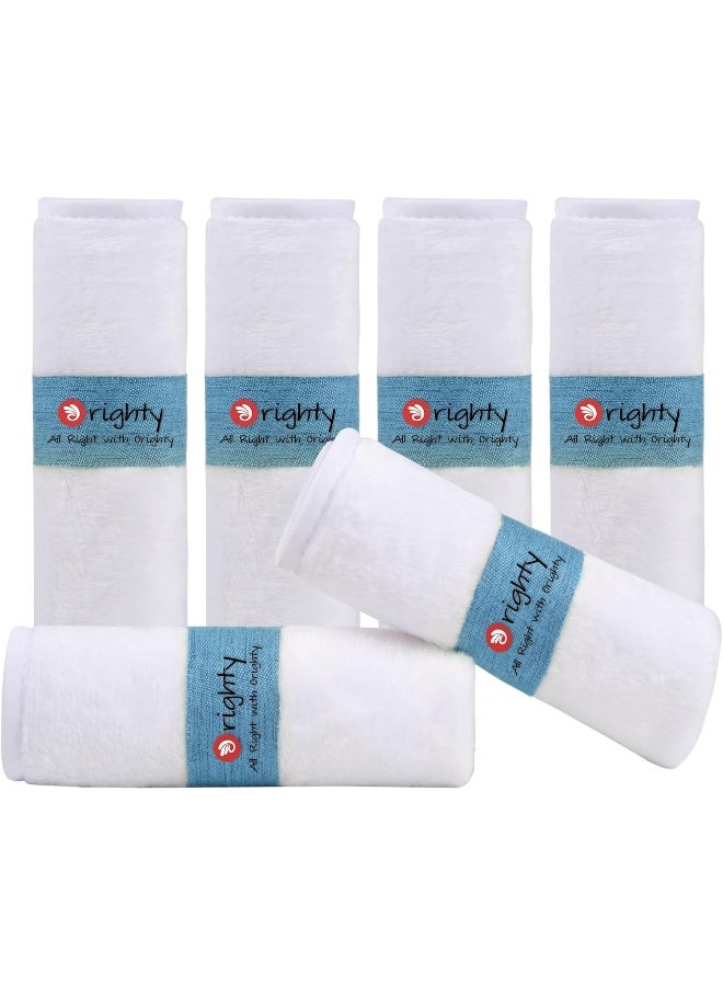 Orighty Baby Washcloths 6 Pack, Ultra Soft Flannel for Delicate Skin, Baby Wash Cloths for Newborns & Infants, Multi-Purpose Babies Bath Towels, Face Towels, Face Cloths, Babies Registry as Shower - Image 1
