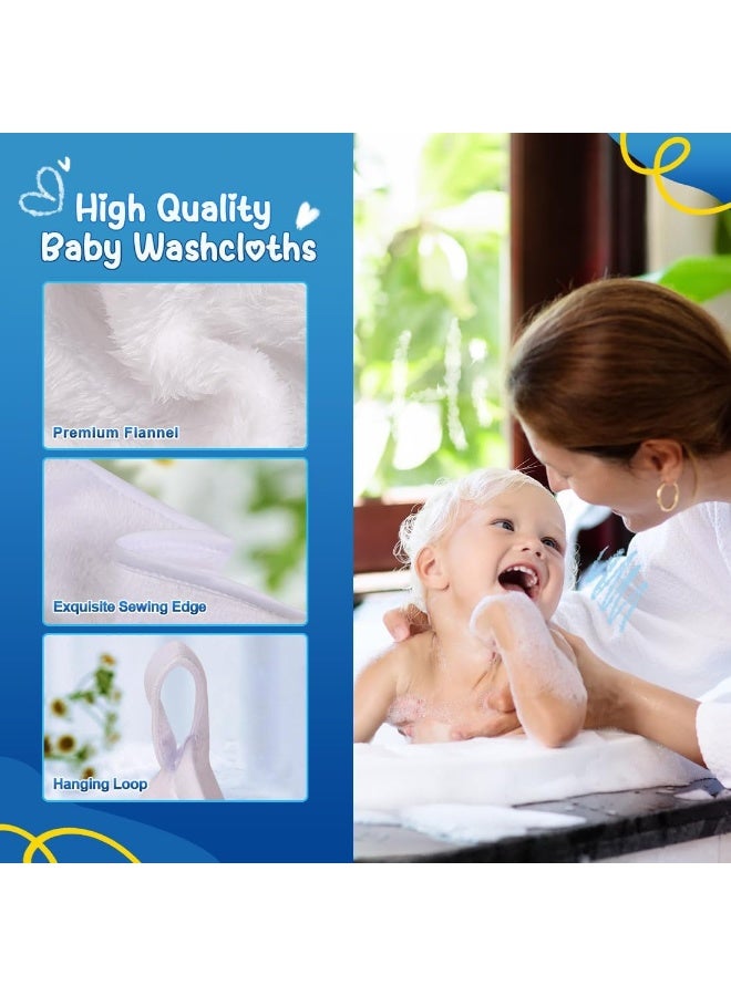 Orighty Baby Washcloths 6 Pack, Ultra Soft Flannel for Delicate Skin, Baby Wash Cloths for Newborns & Infants, Multi-Purpose Babies Bath Towels, Face Towels, Face Cloths, Babies Registry as Shower - Image 3