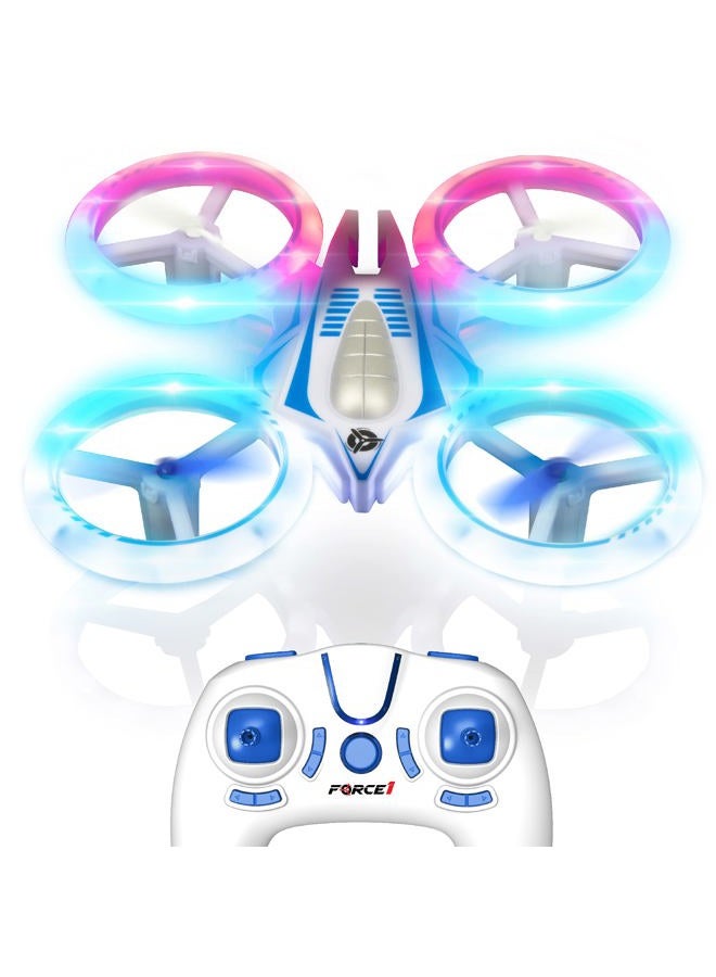 Force1 UFO 4000 Mini Drone for Kids - LED Remote Control Drone, Small RC Quadcopter for Beginners, 2.4GHz Remote Control, 360 Flips, 2 Speed UFO Flying Toy for Kids, 2 RC Toy Batteries - Image 1