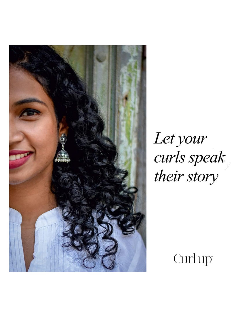 Curl Up Ultra Defining Bundle with Curly Hair Shampoo, Conditioner, Leave in Curl Cream & Hair Gel - For Dry Frizzy, Wavy & Curly Hair - Sulphate Paraben And Silicone Free (Combo of 4)  - Image 3