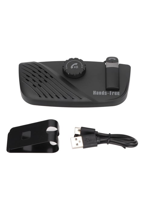 Bluetooth 5.0 Car Speaker, Handsfree Speakerphone for Cell Phone, Supports 2 Mobile Phones, Multipoint Handsfree Car Speaker with Visor Clip