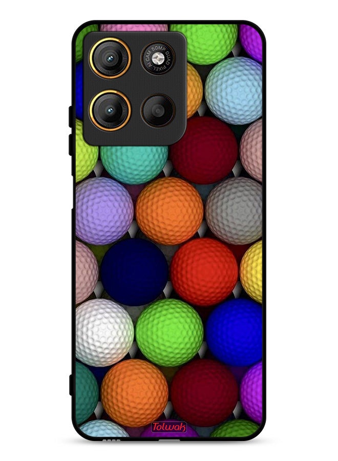 Tolwak Motorola Moto G15 Protective Case Cover Balls Abstract Art