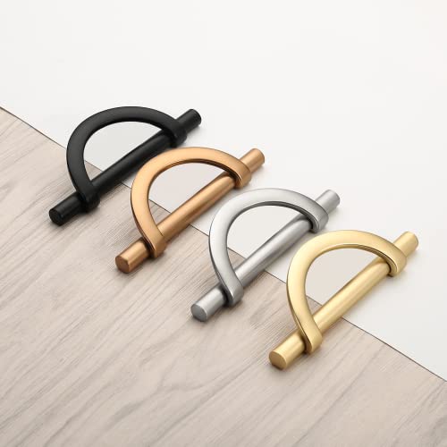 9BUILD 10 Pack 375 Inch Brushed Gold Kitchen Cabinet Handles Half Moon Pulls for Cabinets Drawers Dressers Hardware - Image 3