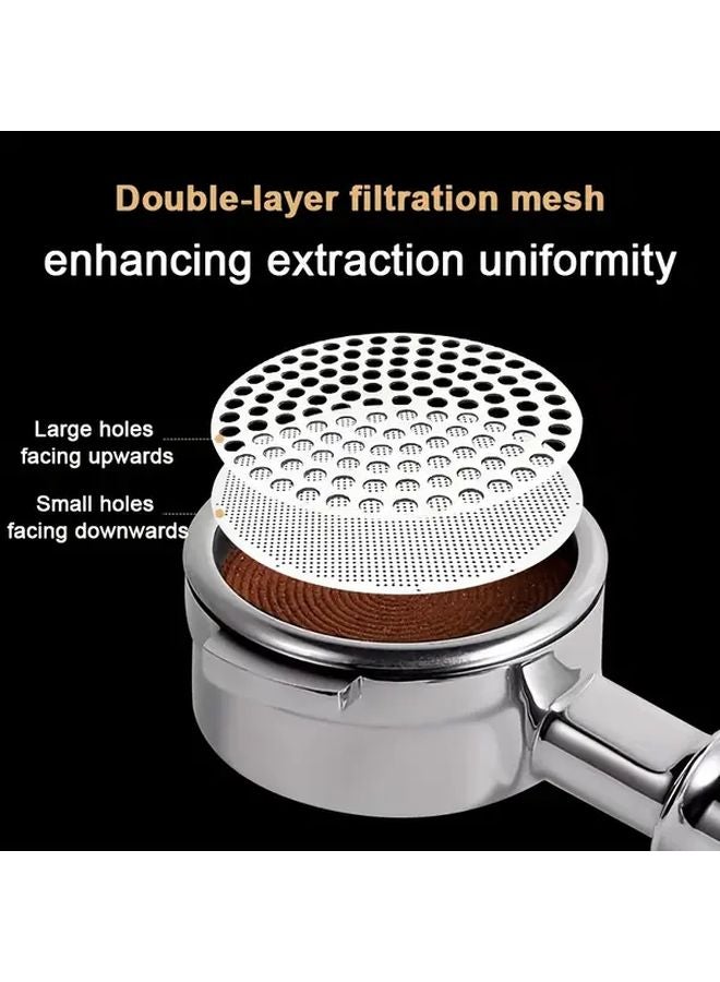 53mm مرشح إسبرسو من الفولاذ المقاوم للصدأ شبكة مزدوجة الطبقات شبكة مثقبة فاصل مياه - Image 3