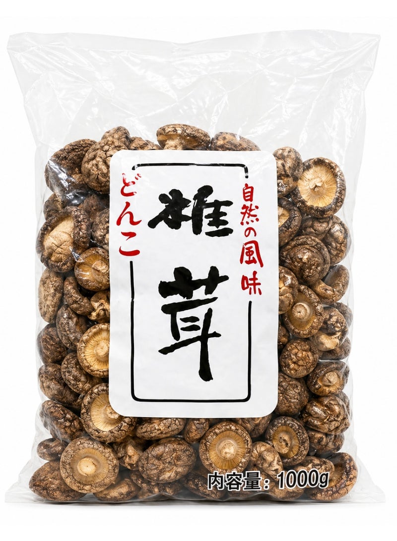 LUCKY FAMILY Dried Shitake Mushrooms Donko Grade 1kg - Image 1