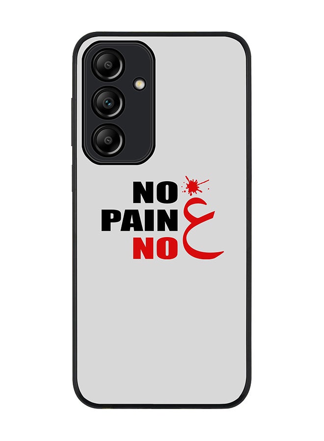 Stylizedd Rugged Black Edge Case for Samsung Galaxy A55, Slim fit Soft Case Flexible Rubber Edges Anti Drop TPU Gel Thin Cover -  No Pain No Gain - Image 1