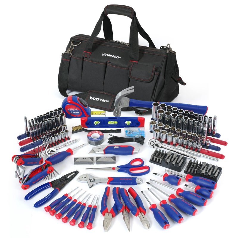 WORKPRO 322-Piece Home Repair Tool Kit With Carrying Bag - Basic Household Hand Tools - Image 1