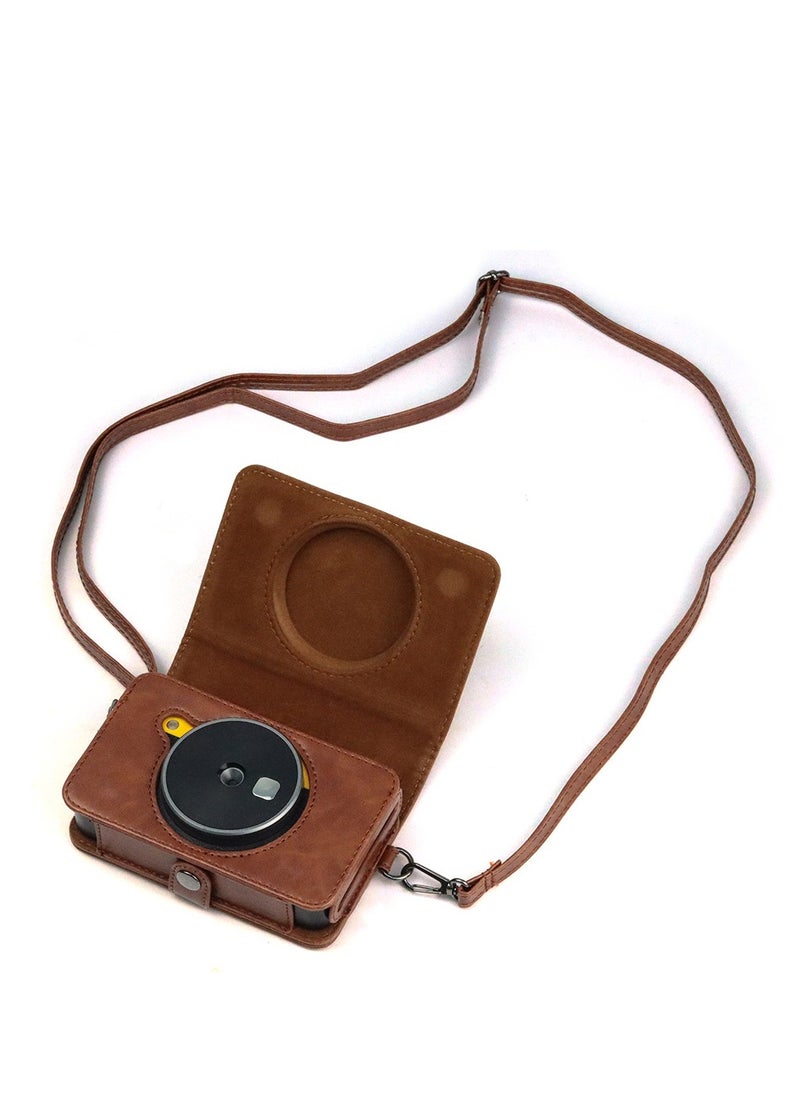 Generic - Mini Shot 2 Retro Case PU Leather Protective Case for Kodak C210R Lightweight and Portable Retro Camera Case Multifunctional Adjustable Shoulder - Image 1