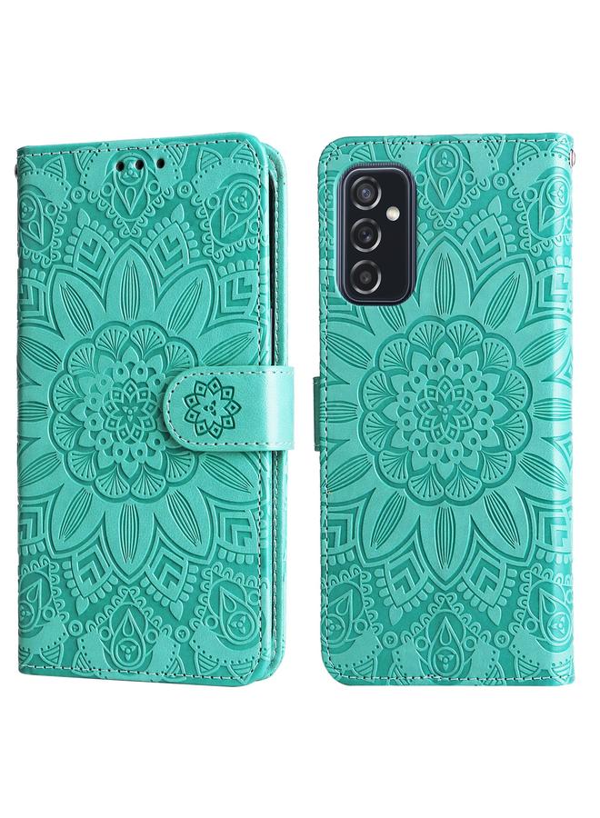 اس-توب جراب لهاتف Samsung Galaxy M52 5G، جراب جلدي منقوش بنقشة عباد الشمس - Image 2