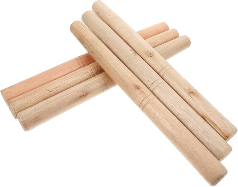 6 قطع من مقابض الخشب الصلب للاستبدال في المجارف والمعاول والمناجل، قابض مريح، تركيب سهل - Image 2