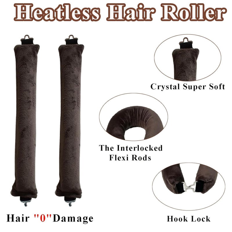 KRAMOX Flexible Curling Rod With Hook Satin Rollers for All Hair Types No Heat Curls Headband Overnight Heatless Hair Curler for Natural Hair - Image 4