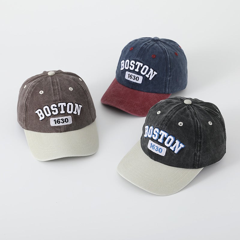 Boston Kids Cap Washed Color Block Mesh Hat Polyester - Image 4