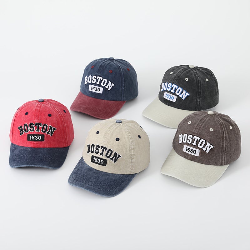 Boston Kids Cap Washed Color Block Mesh Hat Polyester - Image 2