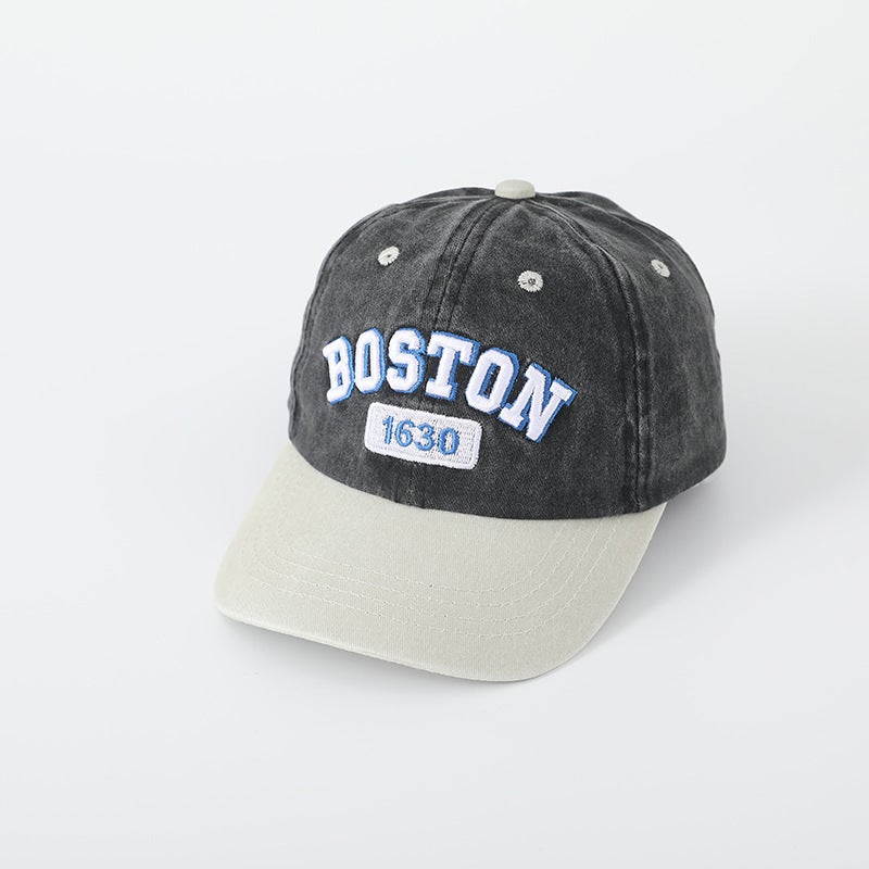 Boston Kids Cap Washed Color Block Mesh Hat Polyester - Image 1