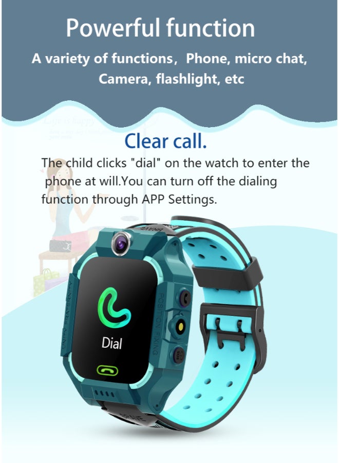 Smartwatch  With Camera GPS Tracker  Midnight Sim Card Green