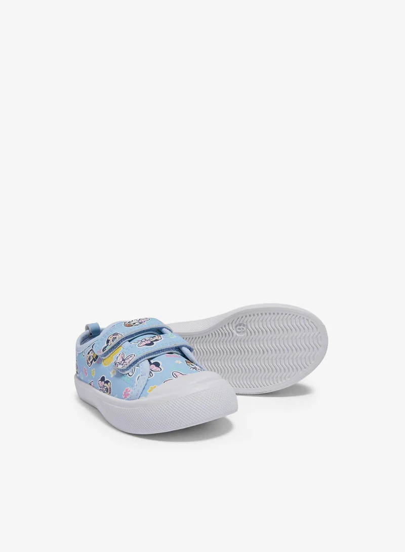 Matalan Disney Girls Blue Minnie Double Strap Canvas Shoes