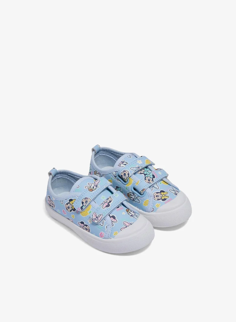 Matalan Disney Girls Blue Minnie Double Strap Canvas Shoes