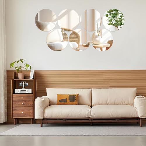 NEILL® Round Acrylic Mirror, Size - 8" x 8" Inches, Thickness - 2mm, Pack of 1 Pc with Adhesive - Image 3