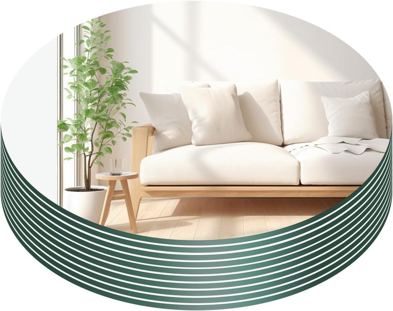 NEILL® Round Acrylic Mirror, Size - 8" x 8" Inches, Thickness - 2mm, Pack of 1 Pc with Adhesive - Image 1