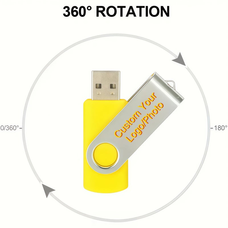 30 قطعة من محركات أقراص فلاش معدنية USB سعة 4 جيجابايت باللون الأسود مع شعار مخصص كهدايا ترويجية - Image 4