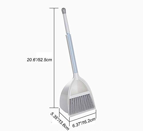 Qidiwin Mini Broom and Dustpan, Home Kitchen Sweeping for Kids(White+Gray) - Image 2