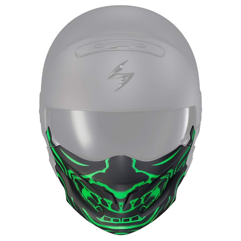 ScorpionEXO Covert Optional Replacement DOT Approved Chin Cover for Covert Helmets Samurai Glow In The Dark Green
