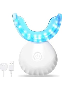 Generic Wireless Teeth Whitening Kit, Suitable For Sensitive Teeth Gums Braces Care,16 Points LED Accelerator Light and Tray Teeth Whitener Helps to Remove Stains Rechargeable Teeth Whitening Kit White  - Image 1