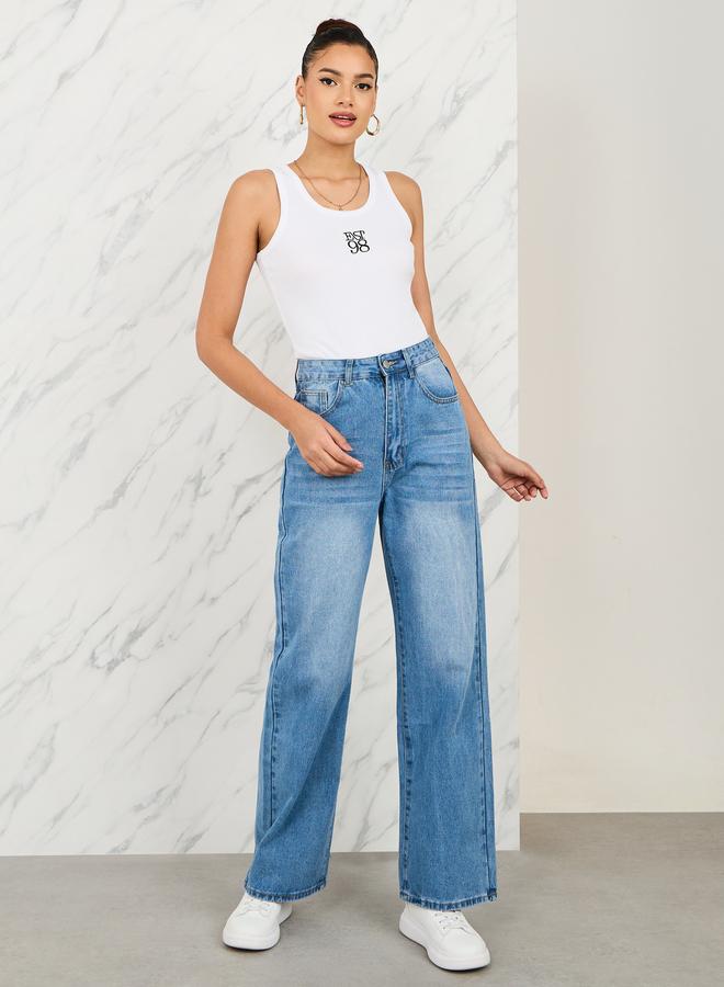 ستايلي تانك مطرز بضلوع - Image 2