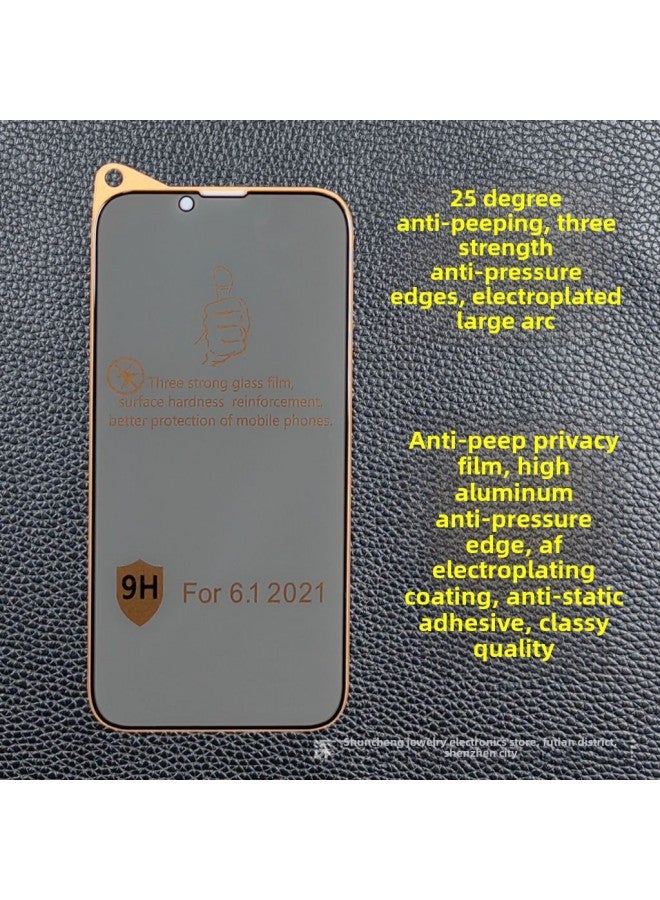 Applicable To Apple 14PROMAX Six Strong Edge Resistant 15PRO Diamond Tempered Film 13 Durable Film 12 11 XS-Color:Three-strong Pressure-resistant Edges, Electroplated Arc-Size:Apple 16PROMAX