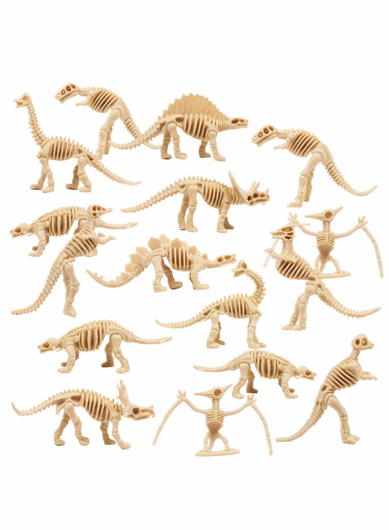 Excefore Dinosaur Fossil Skeletons,Figures Dino Bones,Dinosaur Skeleton Toys for Dino Sand Dig,Science Play,Party Favor,12 Styles,36 Pack - Image 1