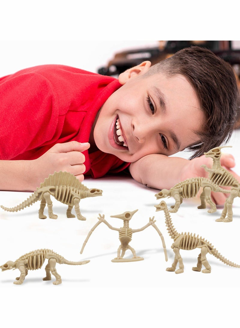 Excefore Dinosaur Fossil Skeletons,Figures Dino Bones,Dinosaur Skeleton Toys for Dino Sand Dig,Science Play,Party Favor,12 Styles,36 Pack - Image 2