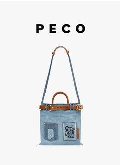 Keith Haring Artist Collaboration Shoulder Handbag Sailor Bag Denim Graffiti Print Autumn Crossbody Bag