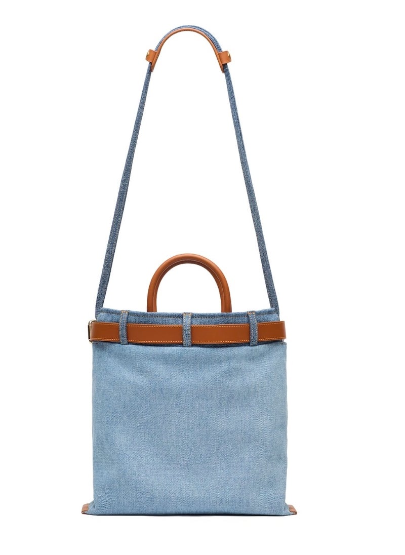 Peco - Keith Haring Artist Collaboration Shoulder Handbag Sailor Bag Denim Graffiti Print Autumn Crossbody Bag - Image 1