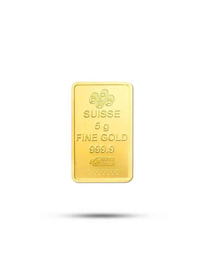 بامب سبيكة ذهب سويسرية من عيار 24 قيراطًا، نقاء 999.9، وزن 5 غرامات، من نوع PAMP Queen Gold. - Image 5
