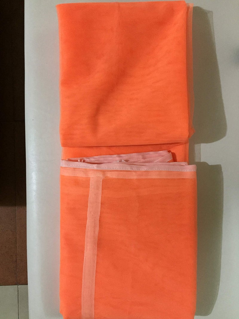 Divayanshi Polycotton Mosquito net for Bed (Peach, 7 x 7 ft) - Image 5