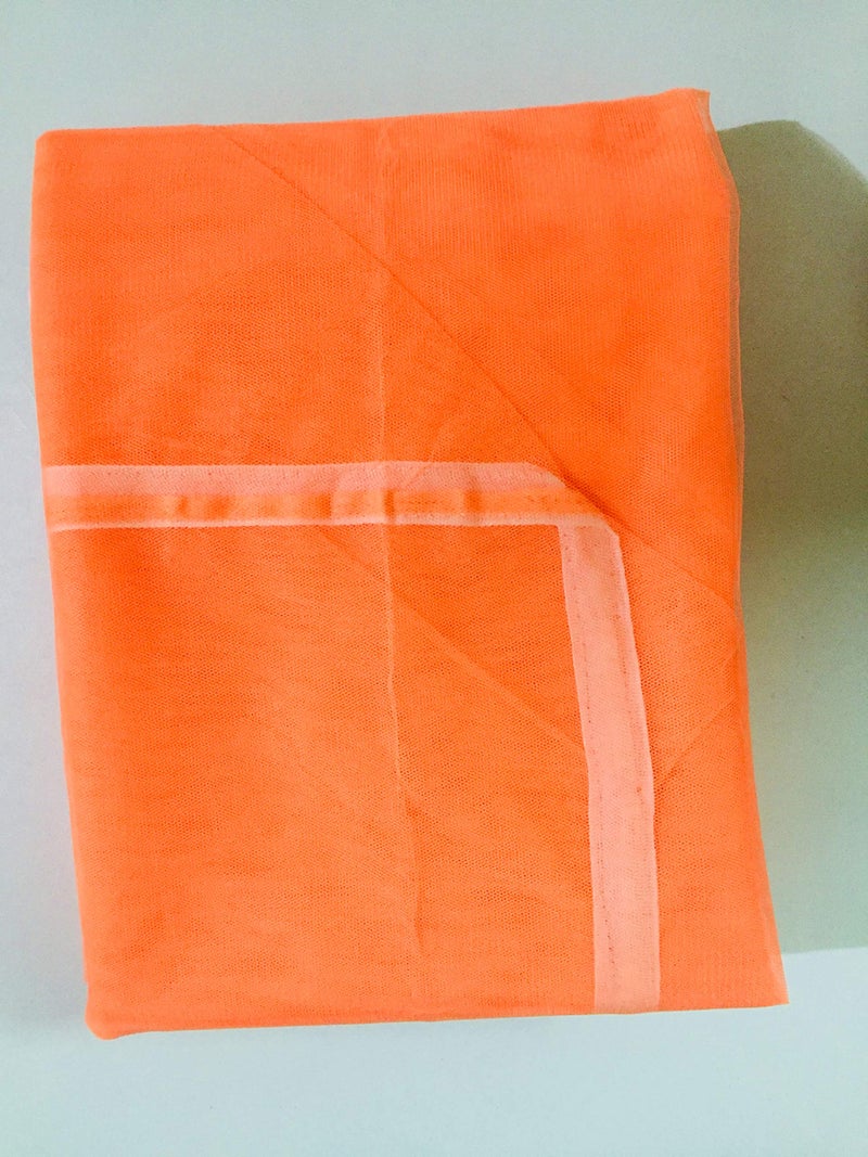 Divayanshi Polycotton Mosquito net for Bed (Peach, 7 x 7 ft) - Image 2