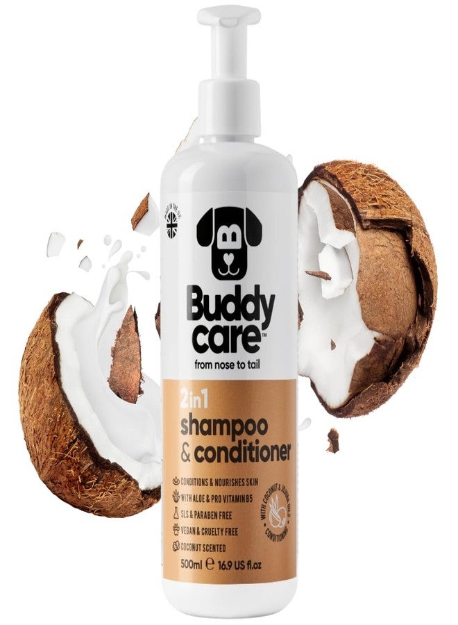 Buddycare شامبو وبلسم بادي كير 2 في 1 للكلاب (400 مل) | شامبو برائحة جوز الهند للكلاب ذات البشرة الحساسة | مضاد للحساسية لتخفيف الحكة لدى الكلاب ذات الرائحة الكريهة | مستلزمات أساسية للعناية بالكلاب - Image 1
