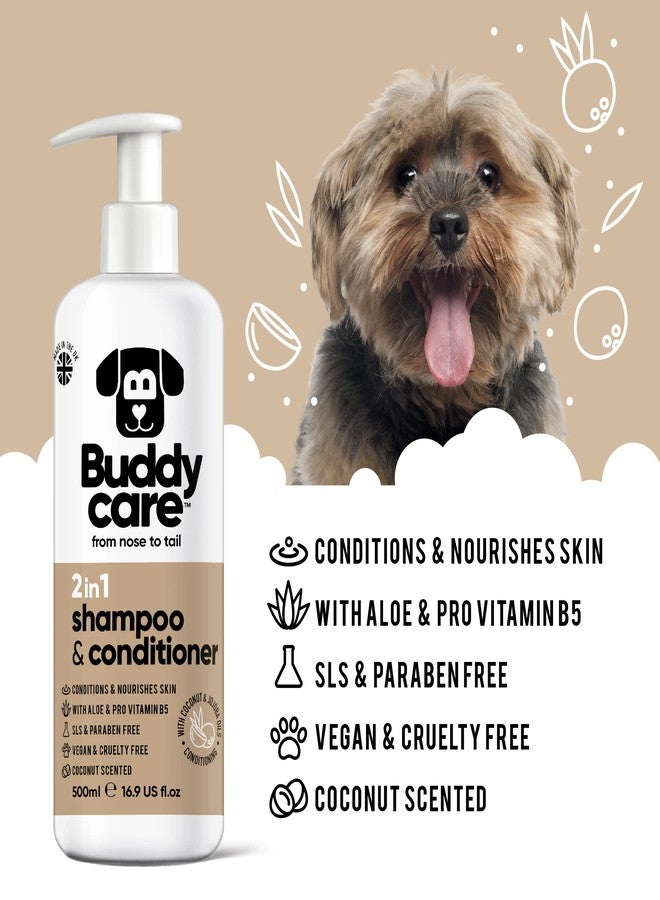 Buddycare شامبو وبلسم بادي كير 2 في 1 للكلاب (400 مل) | شامبو برائحة جوز الهند للكلاب ذات البشرة الحساسة | مضاد للحساسية لتخفيف الحكة لدى الكلاب ذات الرائحة الكريهة | مستلزمات أساسية للعناية بالكلاب - Image 2