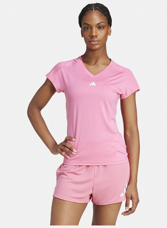 Adidas AEROREADY Train Essentials Minimal Branding V-Neck T-Shirt  - Image 1