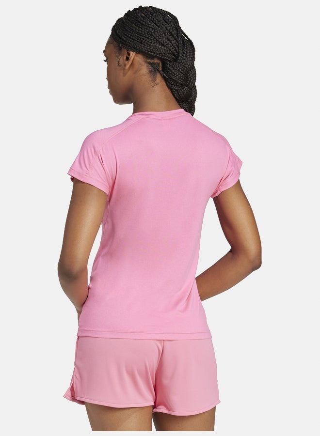 Adidas AEROREADY Train Essentials Minimal Branding V-Neck T-Shirt  - Image 4