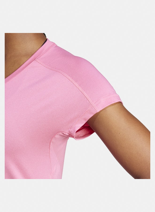Adidas AEROREADY Train Essentials Minimal Branding V-Neck T-Shirt  - Image 3