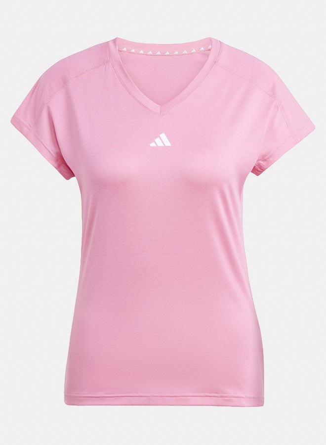 Adidas AEROREADY Train Essentials Minimal Branding V-Neck T-Shirt  - Image 2