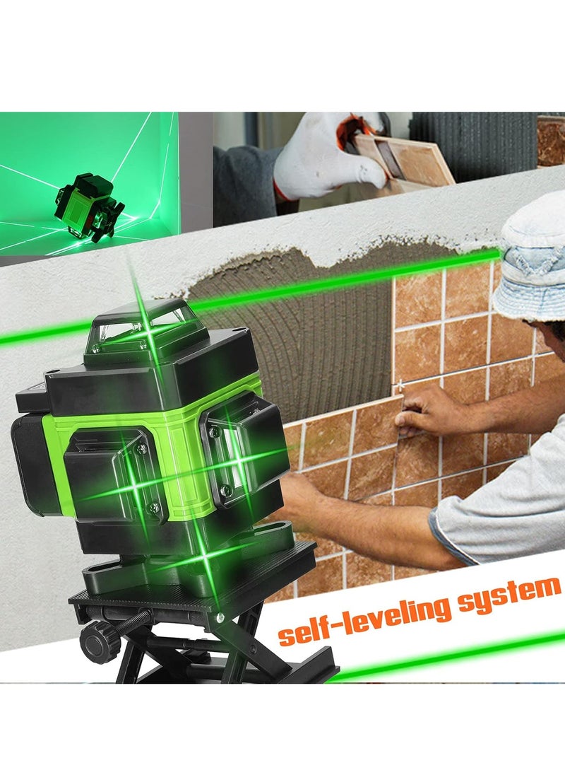 Generic - Multifunctional 4D 16 Lines Level 3° Self-leveling Machine USB Rechargeable Lithium Battery Leveling Tool with Vertical Horizontal Tilt Lines - Image 1