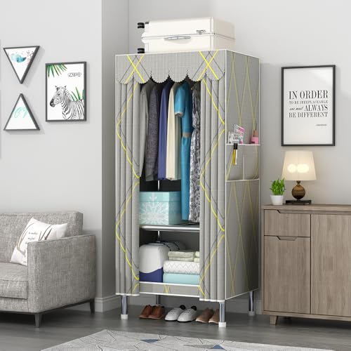 StarAndDaisy Breathable Fabric, Alloy Steel Collapsible Wardrobe for Clothes/Storage Organizer Wardrobe for Multipurpose, Cloth, Shoes, Books Organizer - Image 1