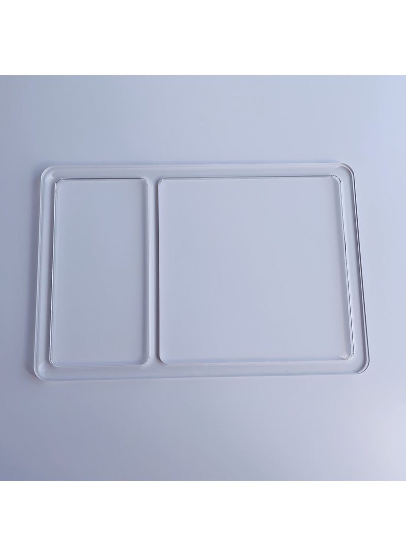 Phocaea Rectangle 2 Pocket Valet Tray Router Templates Clear Acrylic Template Woodworking Router Template 