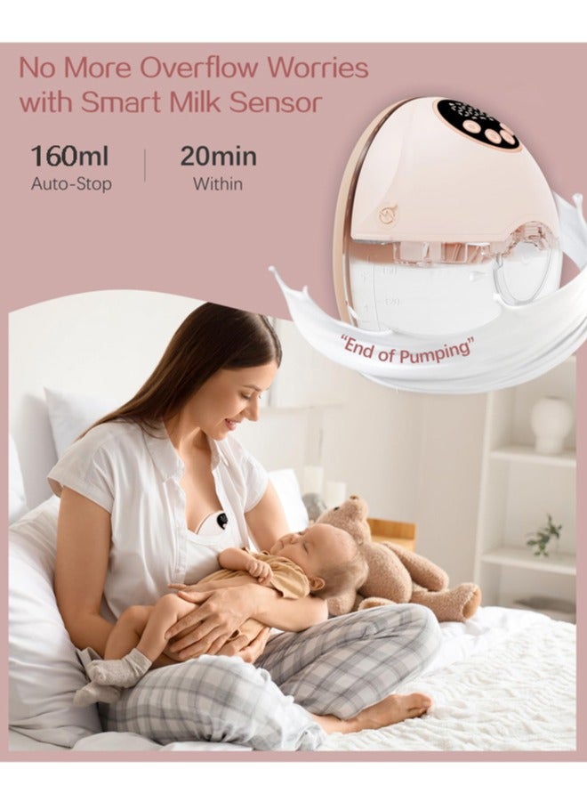 chiteng Electric Breast Milk Pump with Heated Base, Hands Free Breast Pump, Wearable Breastfeeding Pump with Voice Reminder & Auto-Stop Function, 4 Modes/ 12 Levels Hospital Grade Suction, 1200mAh Long Battery Life - Image 3