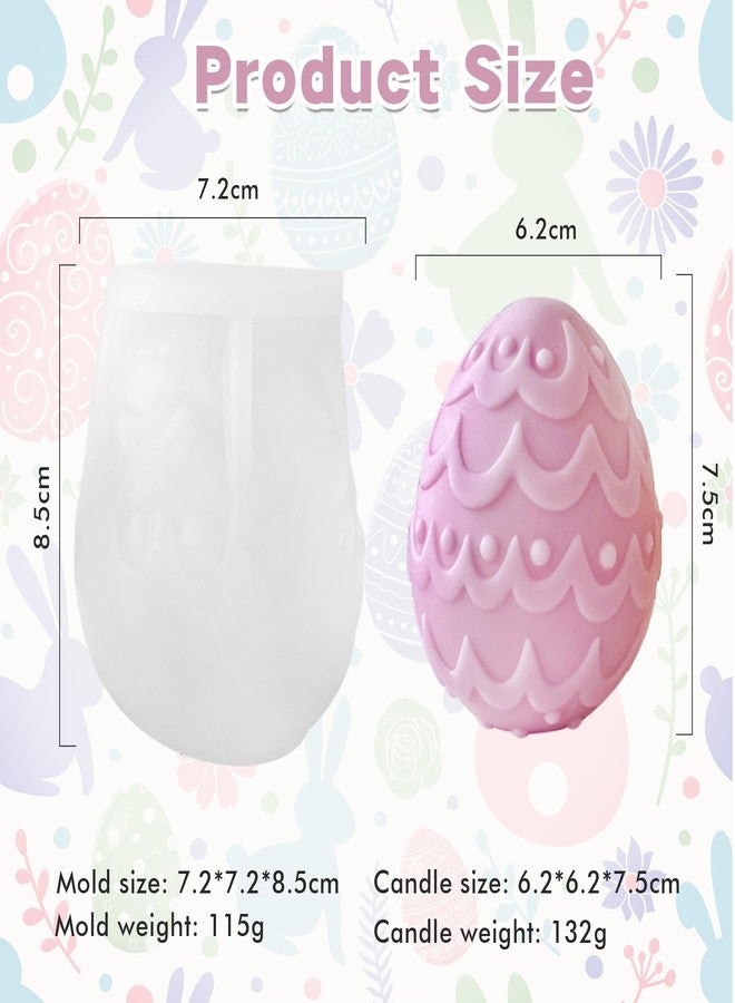 ZAKVOOR Easter Candle Molds 3D Egg Shaped Resin Casting Mould for DIY Candle Making, Soap, Chocolate, Holiday Decorations - Image 2