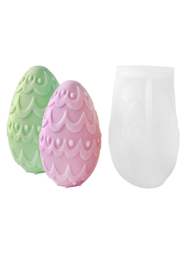 ZAKVOOR Easter Candle Molds 3D Egg Shaped Resin Casting Mould for DIY Candle Making, Soap, Chocolate, Holiday Decorations - Image 1